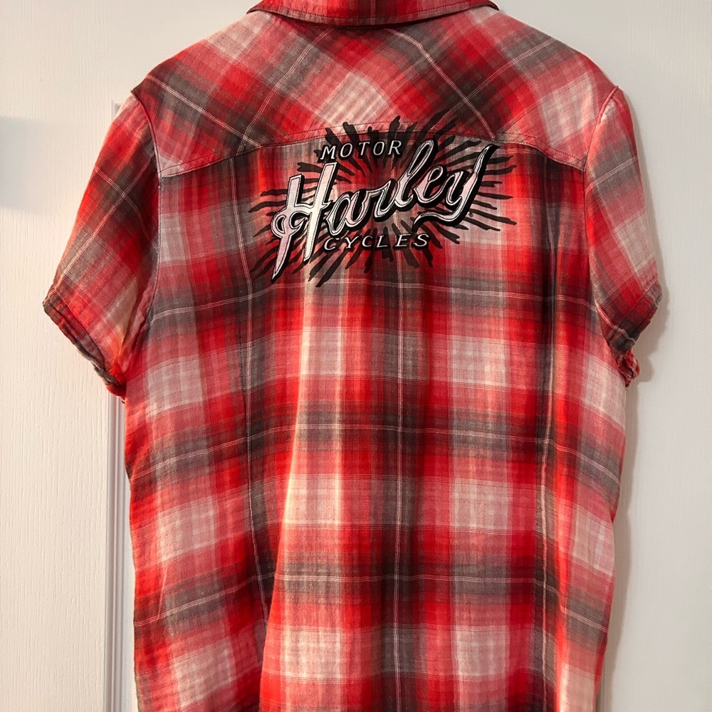 Harley-Davidson Red Plaid Women's Shirt
